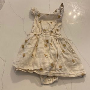 Neutral apple dress with underneath straps